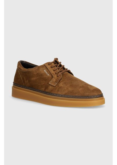 Gant pantofi de piele intoarsa kinzoon barbati culoarea verde 29633639 g771