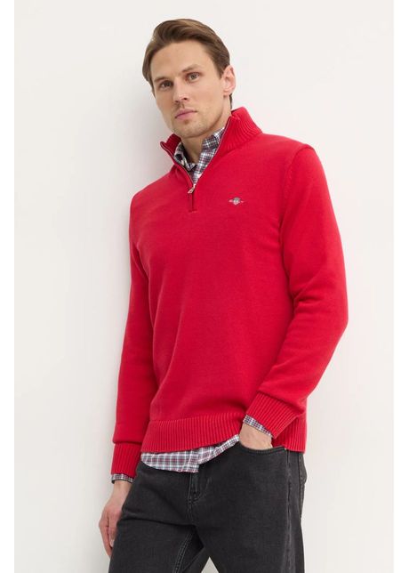 Gant pulover de bumbac culoarea rosu