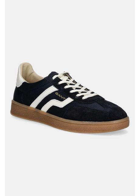 Gant sneakers din piele intoars cuzima culoarea albastru marin 30538957 g680