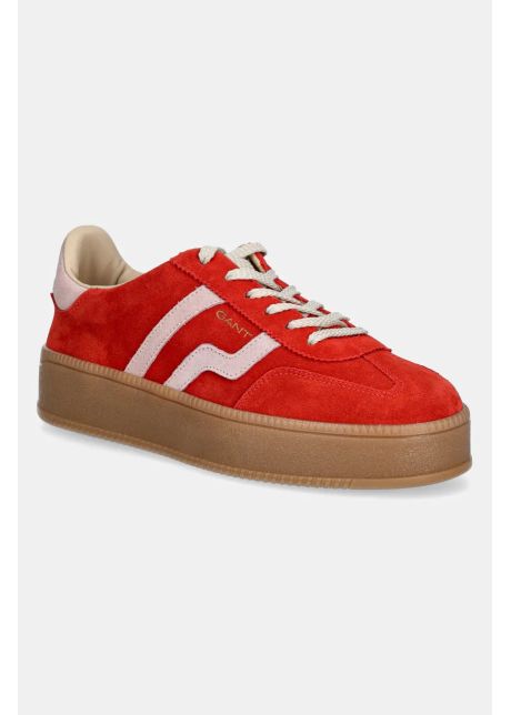 Gant sneakers din piele intoars cuzmani culoarea portocaliu 30533978 g925