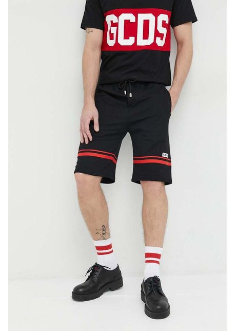 Gcds pantaloni scurti din bumbac barbati culoarea negru