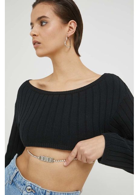 Gcds pulover femei culoarea negru light