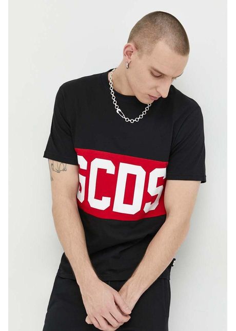 Gcds tricou din bumbac culoarea negru cu imprimeu