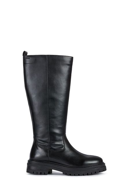 Geox bocanci copii femei culoarea negru cu toc plat