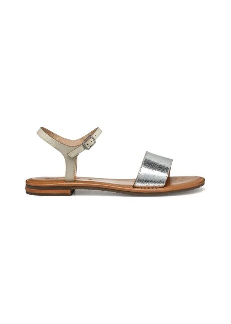Geox sandale de piele d sozy s femei culoarea argintiu d55lxj 0ky81 c1w1s