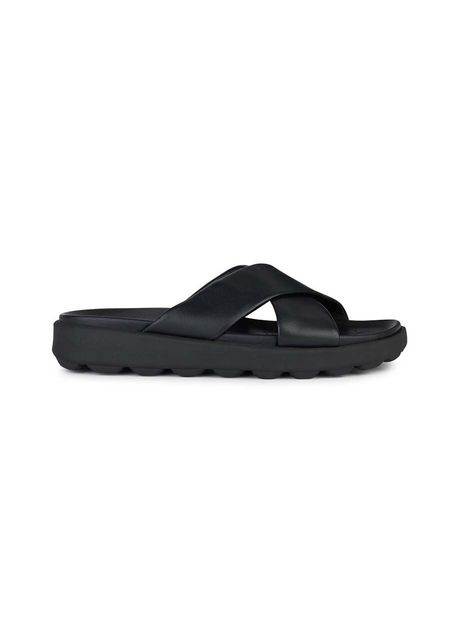 Geox slapi de piele u spherica ec6 barbati culoarea negru u45gwb 00085 c9999