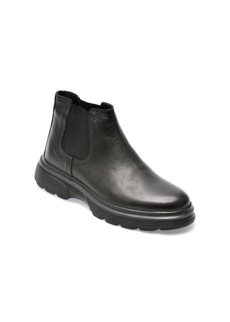 Ghete otter negre e2731 din piele naturala
