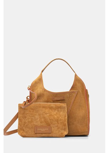 Gianni chiarini geanta de mana din piele intoarsa euforia culoarea bej bs 11654 cmnrv
