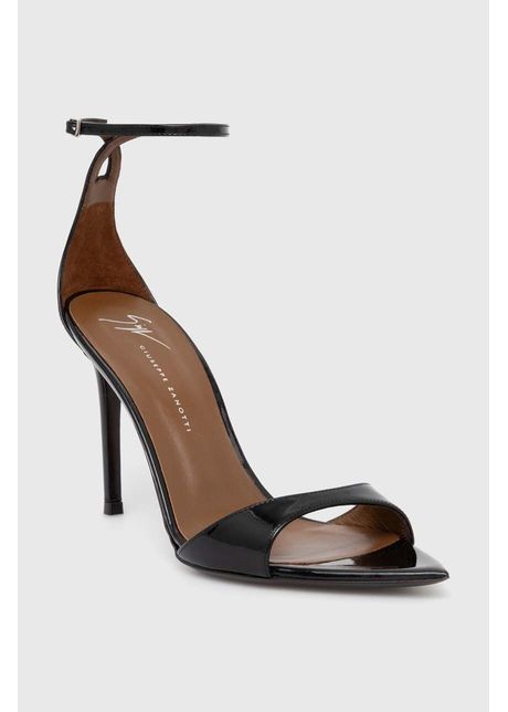 Giuseppe zanotti sandale de piele intrigo culoarea negru i400006 002