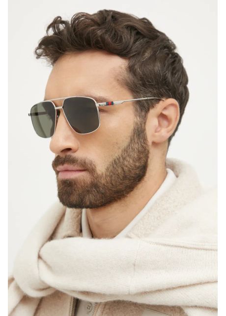 Gucci ochelari de soare barbati culoarea argintiu gg1676s