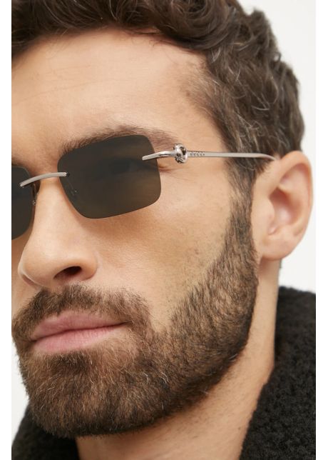 Gucci ochelari de soare barbati culoarea argintiu gg1703s