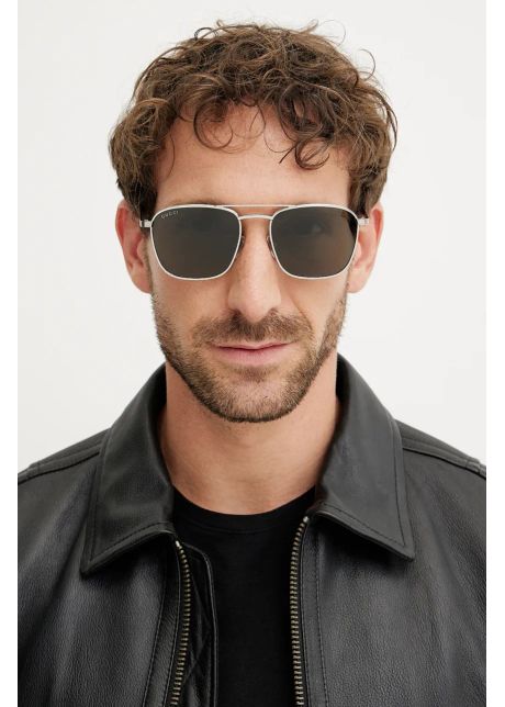 Gucci ochelari de soare barbati culoarea argintiu gg1881s