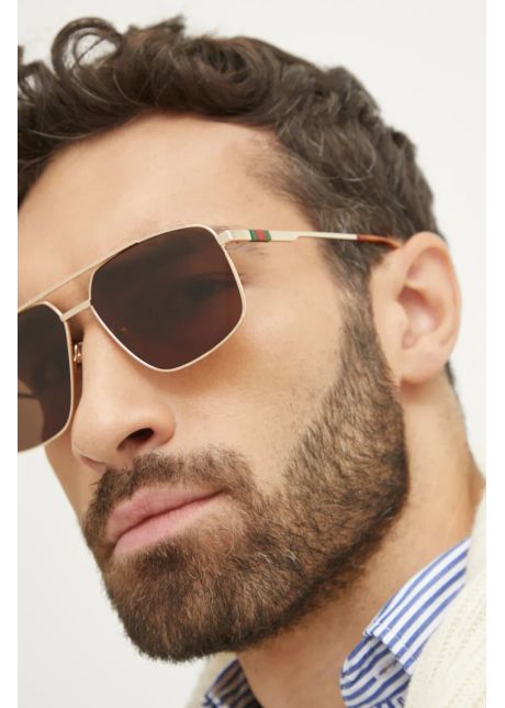 Gucci ochelari de soare barbati culoarea auriu gg1676s