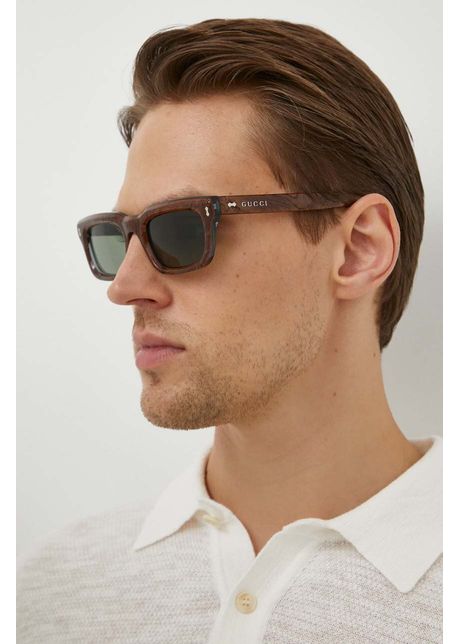 Gucci ochelari de soare barbati culoarea maro