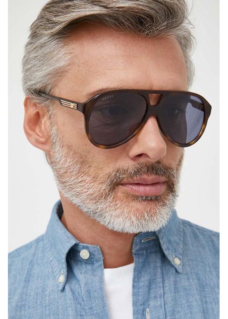 Gucci ochelari de soare barbati culoarea maro