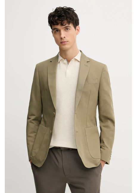 Hackett london blazer din amestec de in b rba i culoarea verde hm470595r