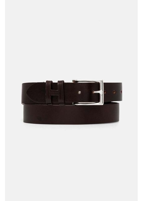 Hackett london curea de piele barbati culoarea maro hm413177