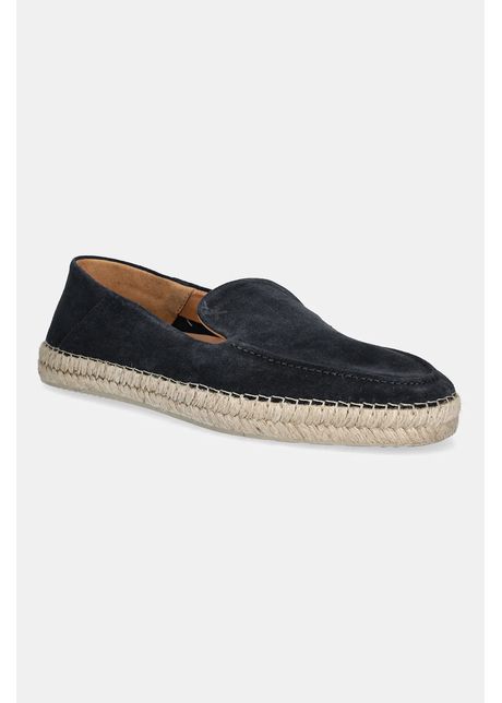 Hackett london espadrile din piele ntoars altea loafer culoarea bleumarin hms21491