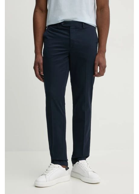 Hackett london pantaloni barbati culoarea albastru marin cu fason chinos hm212488r