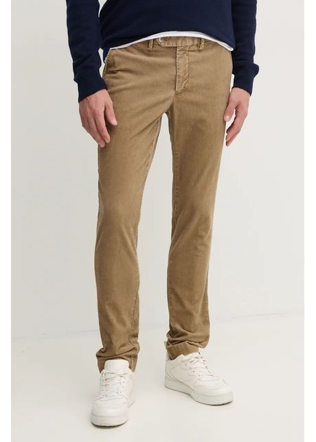 Hackett london pantaloni de catifea cord culoarea maro mulata hm212656r