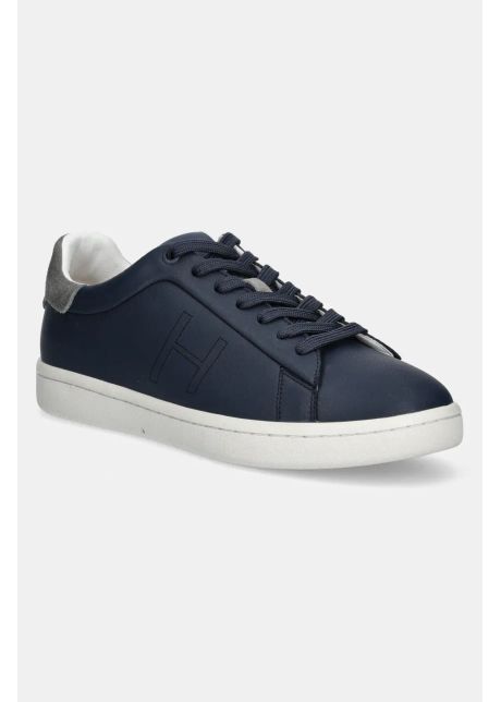 Hackett london sneakers din piele bond minimal barbati culoarea albastru marin hms21457
