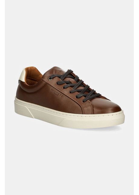 Hackett london sneakers din piele hackney classic culoarea maro hms21417