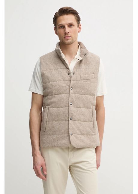 Hackett london vest din bumbac culoarea bej de tranzitie hm403267