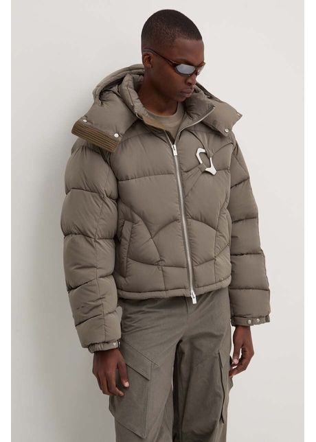 Heliot emil geaca de puf barbati culoarea verde de iarna oversize he m 02 093 blk01