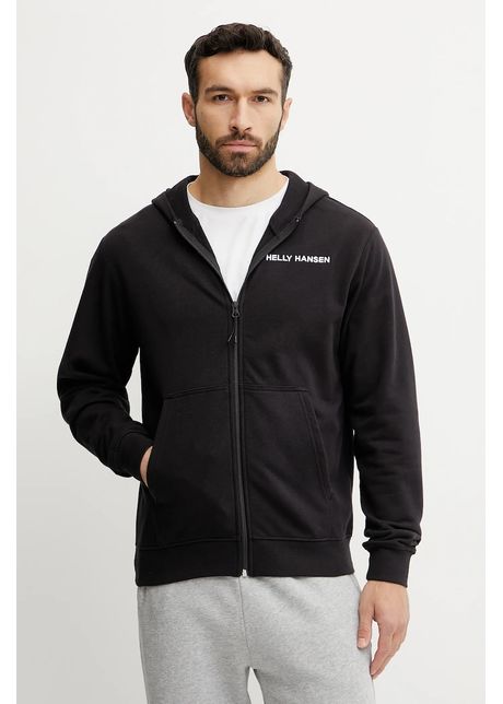 Helly hansen bluza core barbati culoarea negru cu glug cu imprimeu 53059