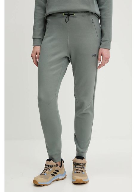 Helly hansen pantaloni de trening hp tech culoarea verde neted 34492