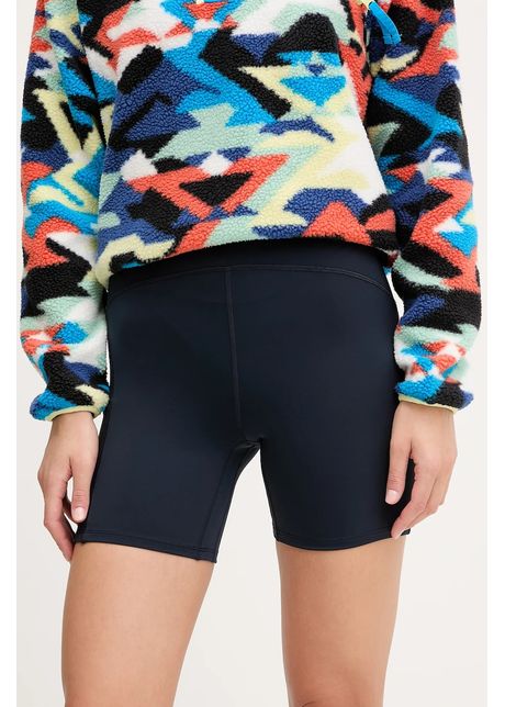 Helly Hansen pantaloni scurti HP femei, culoarea albastru marin, neted, high waist, 34316