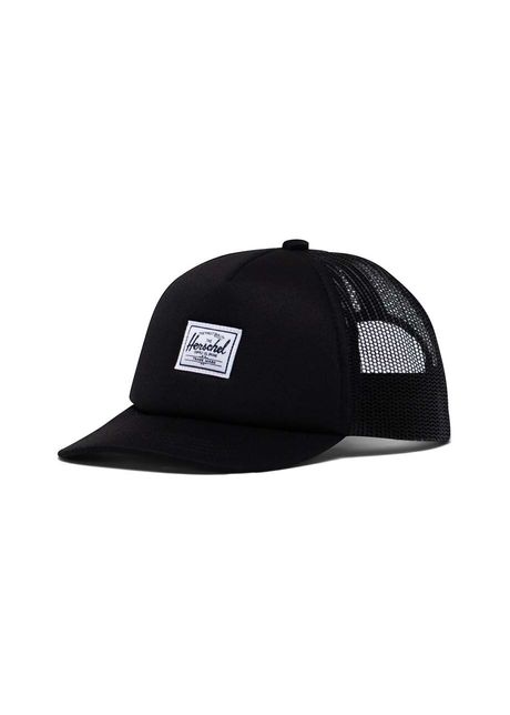 Herschel sapca baby whaler mesh cap culoarea negru neted