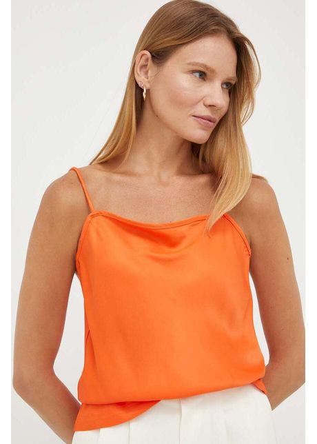 Herskind bluza femei, culoarea portocaliu, neted