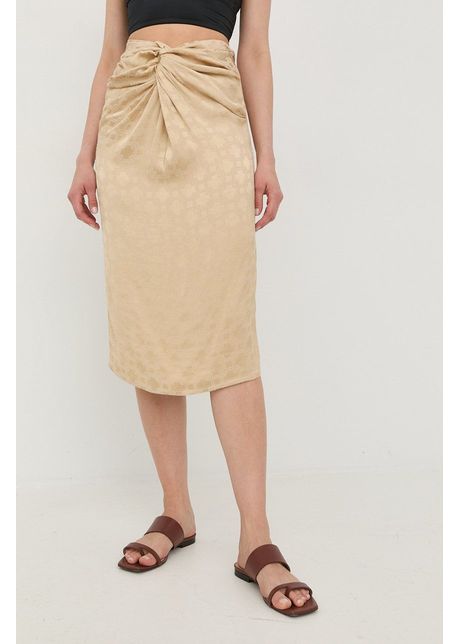 Herskind fusta culoarea bej midi drept