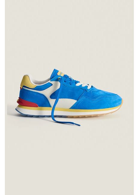 Hoff sneakers din piele intoars caeruleus man 22402612 city