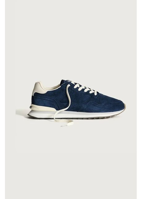 Hoff sneakers din piele intoars riga culoarea albastru marin 12502622 city