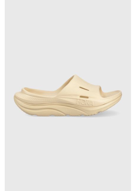 Hoka papuci ora recovery slide 3 femei culoarea bej cu platforma 1135061 d ssss