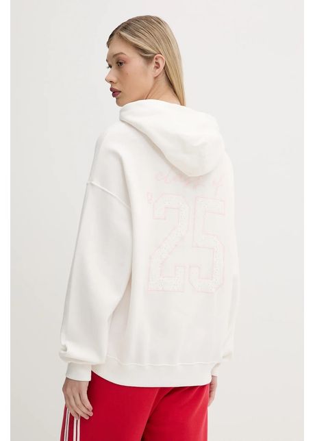 Hollister co bluz culoarea alb cu glug cu imprimeu ki352 5139