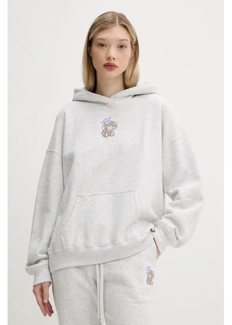 Hollister co bluz culoarea gri cu glug cu imprimeu ki352 5139