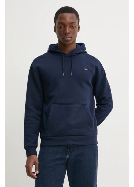 Hollister co bluza barbati culoarea albastru marin cu glug neted ki322 5034