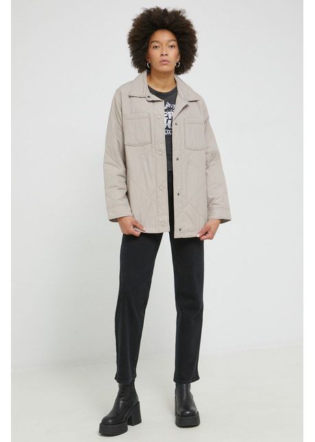 Hollister co geaca femei culoarea gri de tranzitie oversize