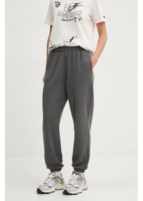 Hollister co pantaloni de trening culoarea gri neted ki347 4121