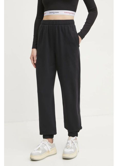 Hollister co pantaloni de trening culoarea negru neted