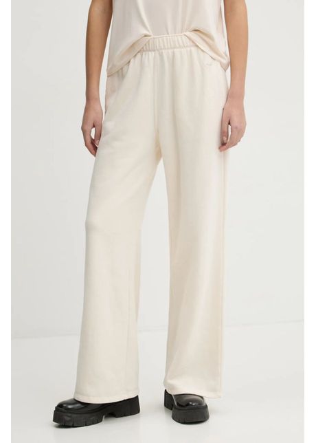 Hollister co pantaloni femei culoarea bej neted ki347 4109