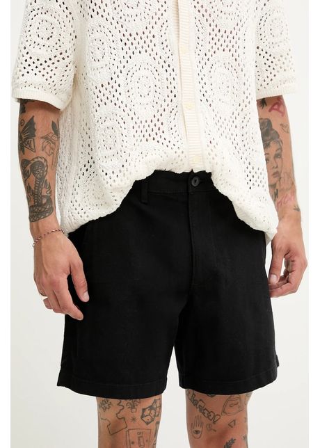 Hollister co pantaloni scur i din amestec de in culoarea negru ki328 5167