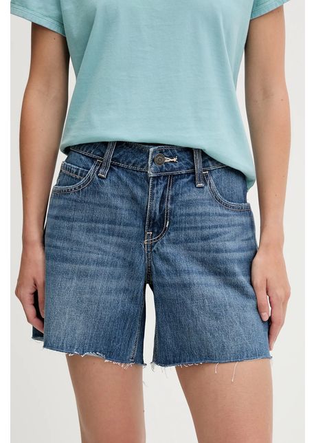 Hollister Co. pantaloni scurți uni, high waist, KI349-5169