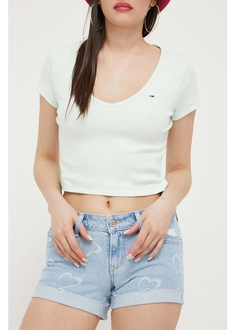 Hollister co pantaloni scurti jeans femei modelator medium waist