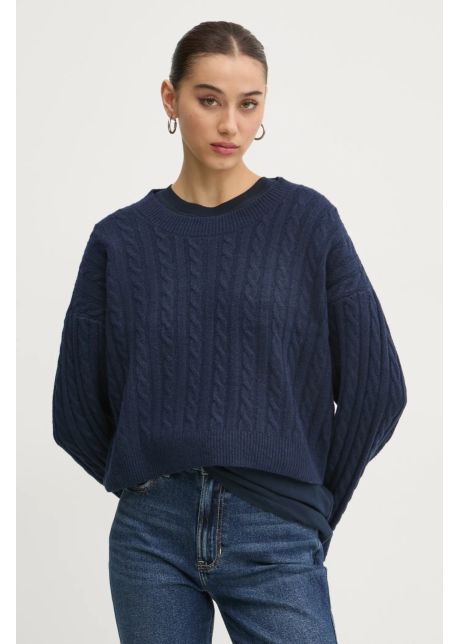 Hollister co pulover femei culoarea albastru marin ki350 4274