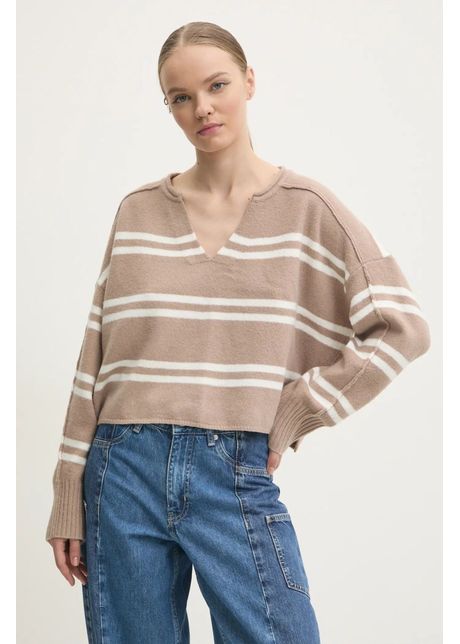 Hollister co pulover femei culoarea maro ki350 4181