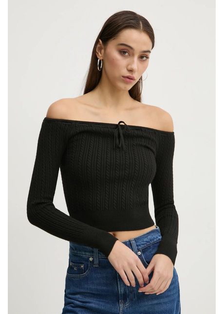 Hollister co pulover femei culoarea negru light ki350 4258
